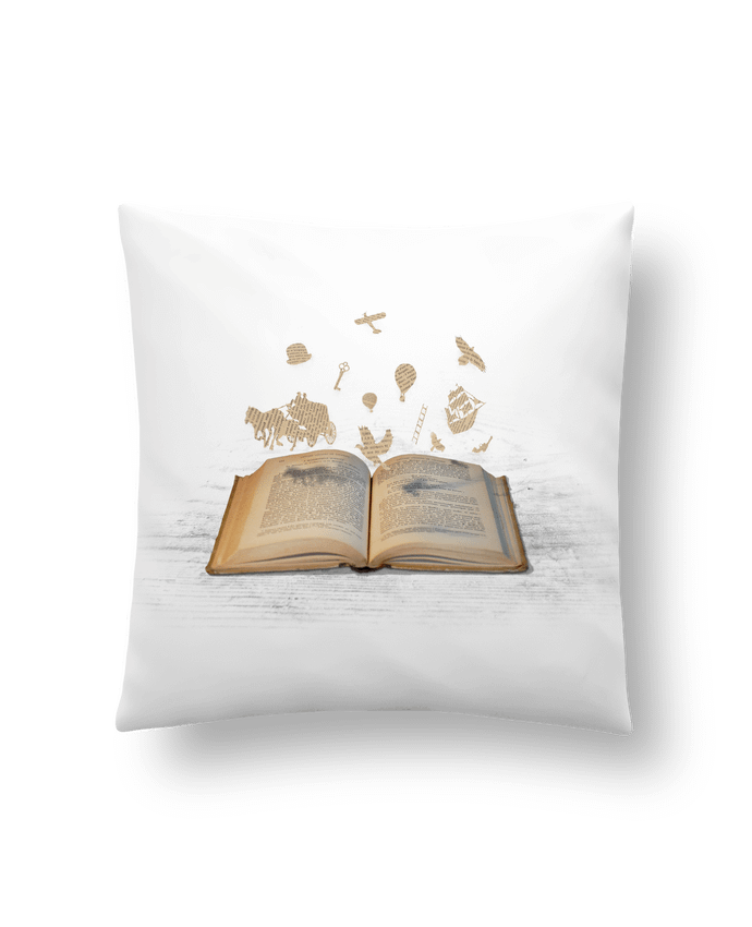 Cushion synthetic soft 45 x 45 cm Words take flight by Florent Bodart