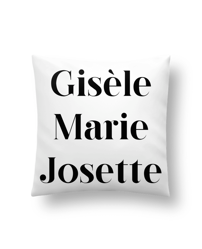 Cushion synthetic soft 45 x 45 cm Gisèle Marie Josette by tunetoo