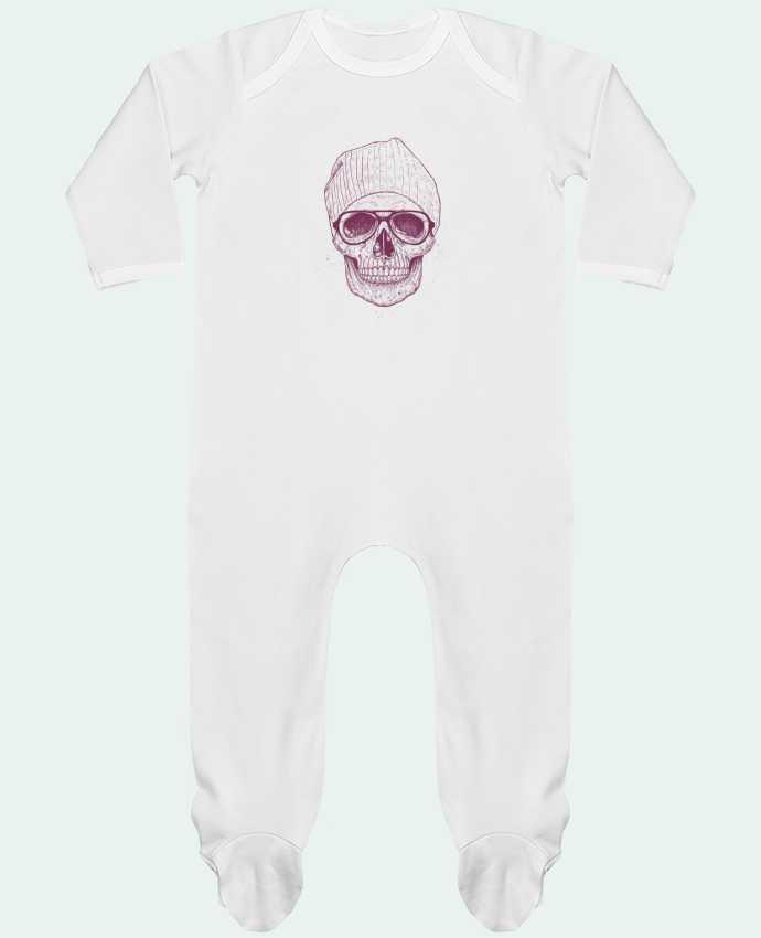 Baby Sleeper long sleeves Contrast Cool Skull by Balàzs Solti