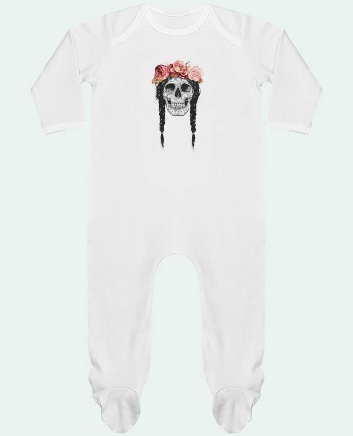 Baby Sleeper long sleeves Contrast Festival Skull by Balàzs Solti