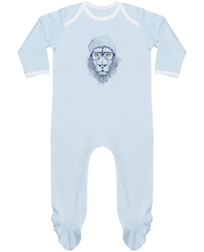 Baby Sleeper long sleeves Contrast Cool Lion by Balàzs Solti