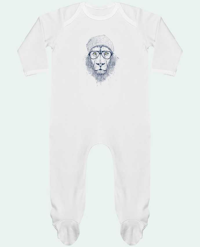 Baby Sleeper long sleeves Contrast Cool Lion by Balàzs Solti