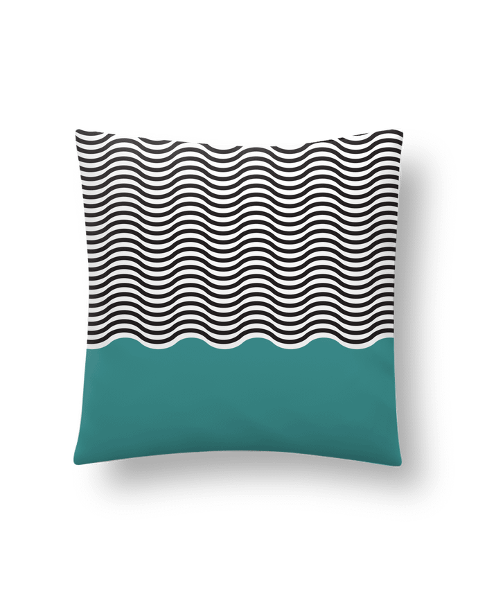 Cushion synthetic soft 45 x 45 cm Vagues by tunetoo