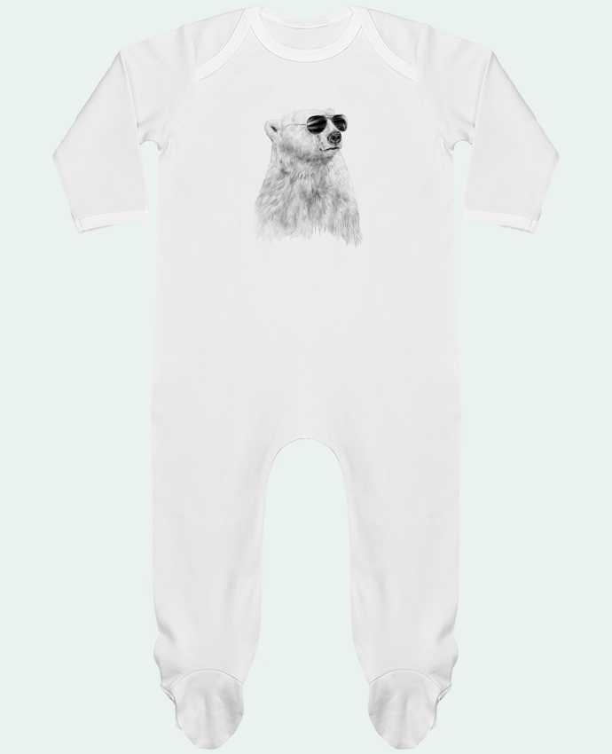 Baby Sleeper long sleeves Contrast Dont let the sun go down by Balàzs Solti