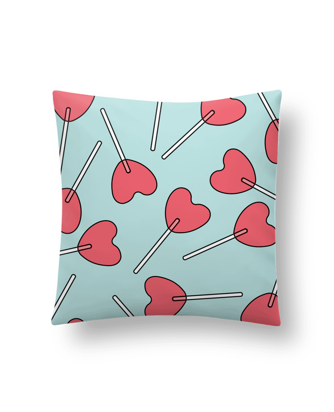 Cushion synthetic soft 45 x 45 cm Sucettes coeur by tunetoo