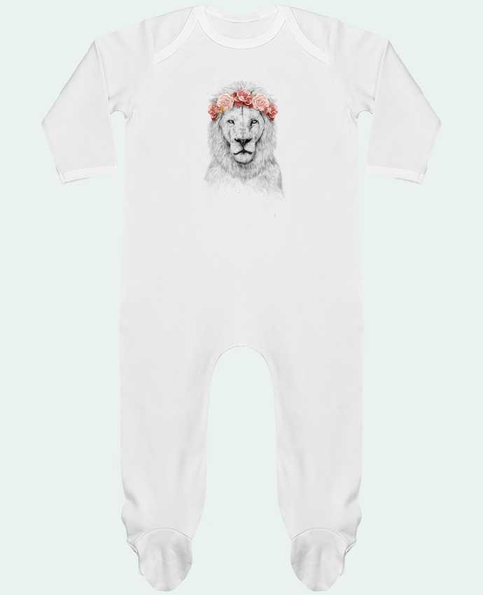 Baby Sleeper long sleeves Contrast Festival Lion by Balàzs Solti
