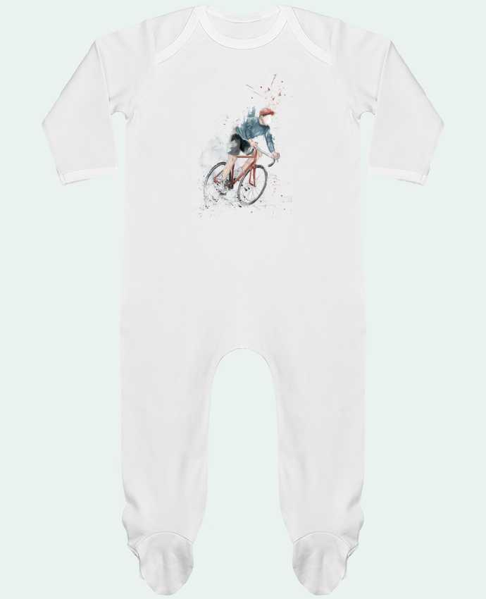 Baby Sleeper long sleeves Contrast I want to Ride by Balàzs Solti