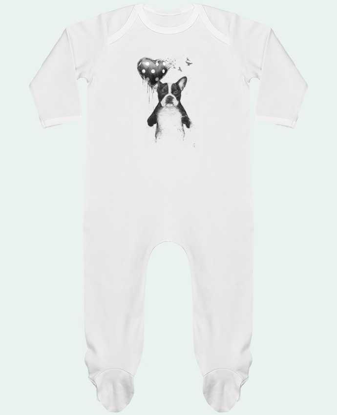 Baby Sleeper long sleeves Contrast my_heart_goes_boom by Balàzs Solti