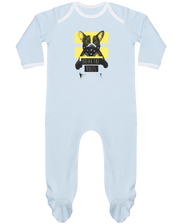 Baby Sleeper long sleeves Contrast rebel_dog_yellow by Balàzs Solti