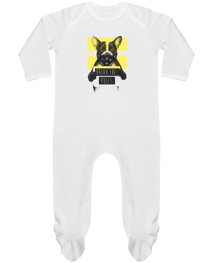 Baby Sleeper long sleeves Contrast rebel_dog_yellow by Balàzs Solti