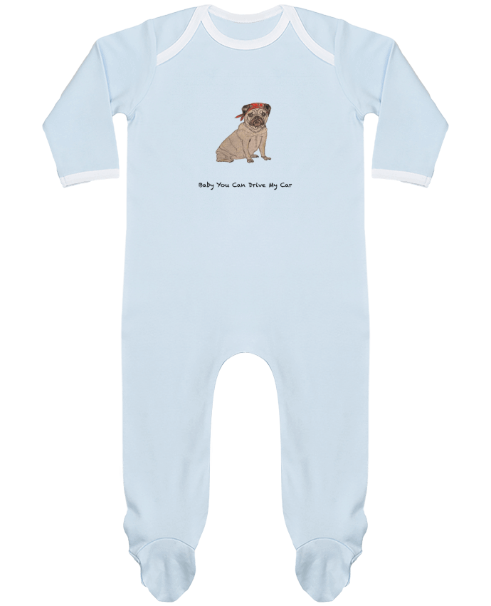 Baby Sleeper long sleeves Contrast BABY YOU CAN DRIVE MY CAR by La Paloma