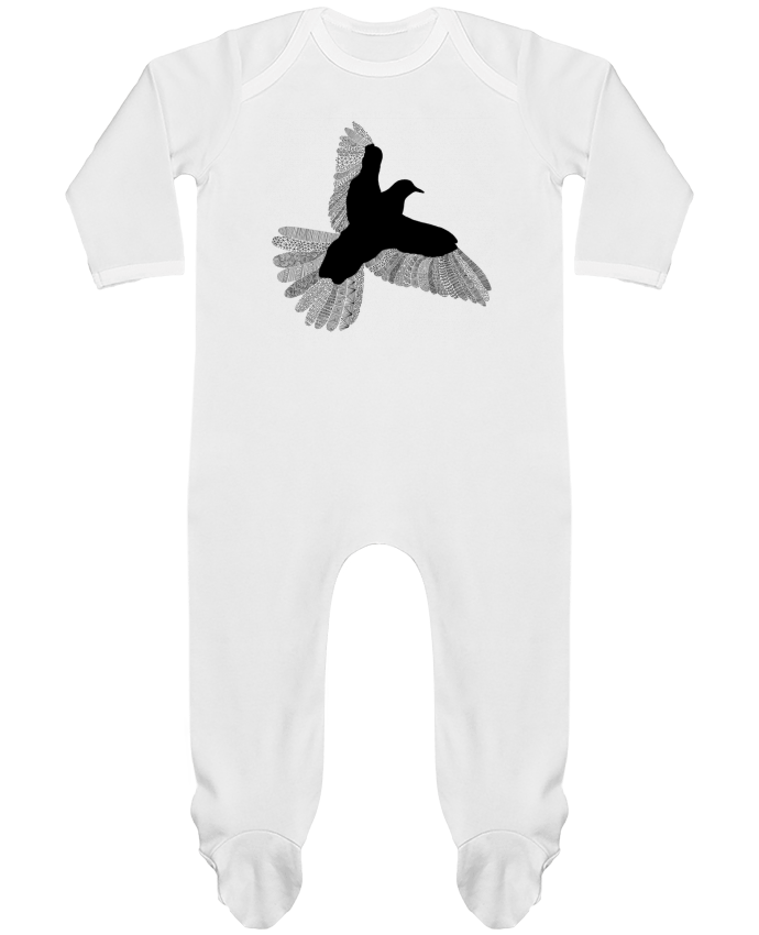 Baby Sleeper long sleeves Contrast Bird by Florent Bodart