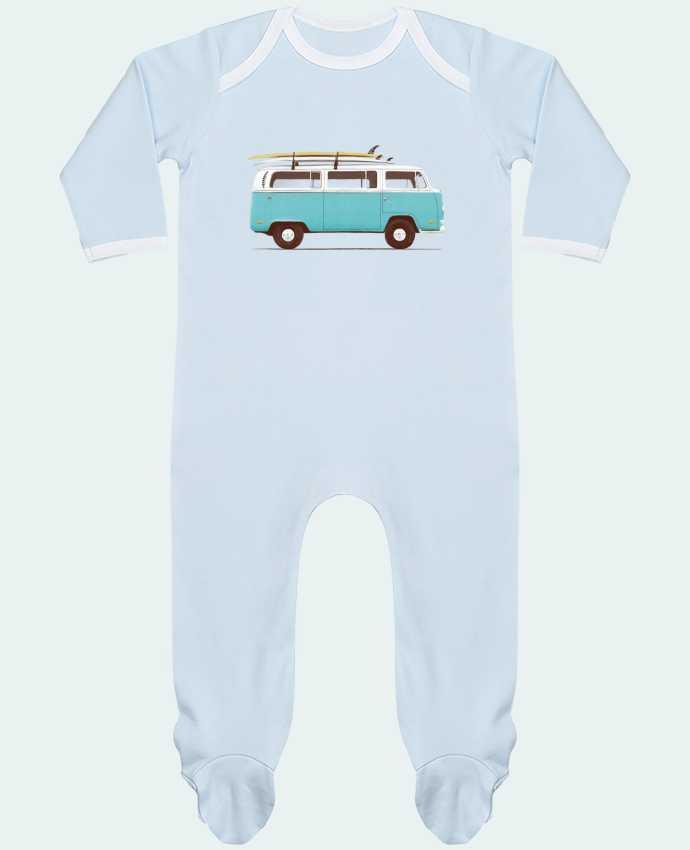 Baby Sleeper long sleeves Contrast Blue van by Florent Bodart