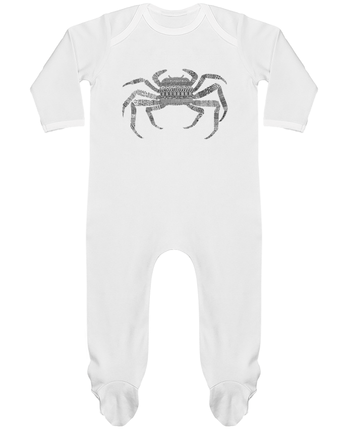 Baby Sleeper long sleeves Contrast Crab by Florent Bodart