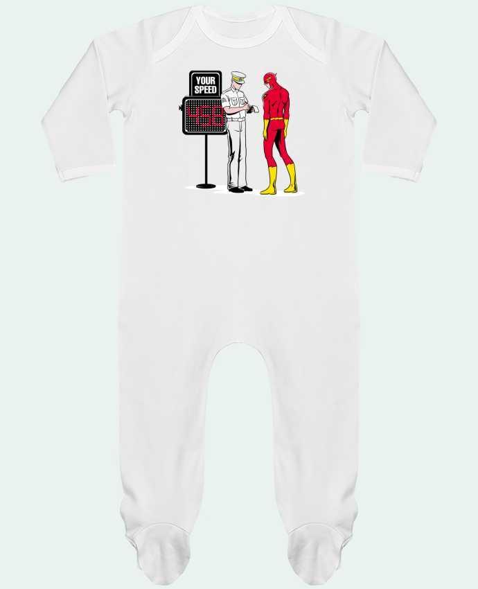 Baby Sleeper long sleeves Contrast Speed Trap by flyingmouse365