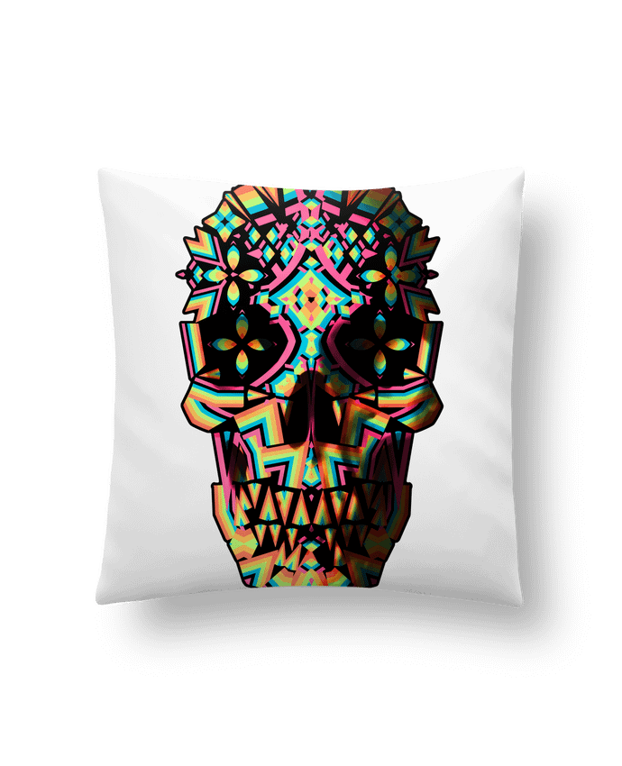 Cushion synthetic soft 45 x 45 cm Skull Geo by ali_gulec
