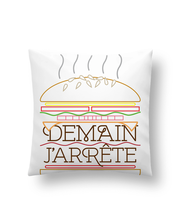 Coussin Promis, j'arrête les burgers par Promis