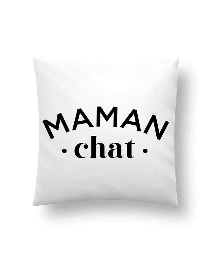 Cushion synthetic soft 45 x 45 cm Maman chat by tunetoo