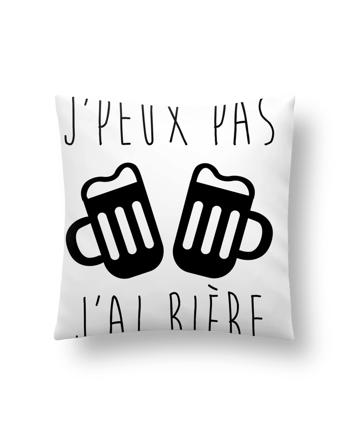 Cushion synthetic soft 45 x 45 cm J'peux pas j'ai bière by Benichan