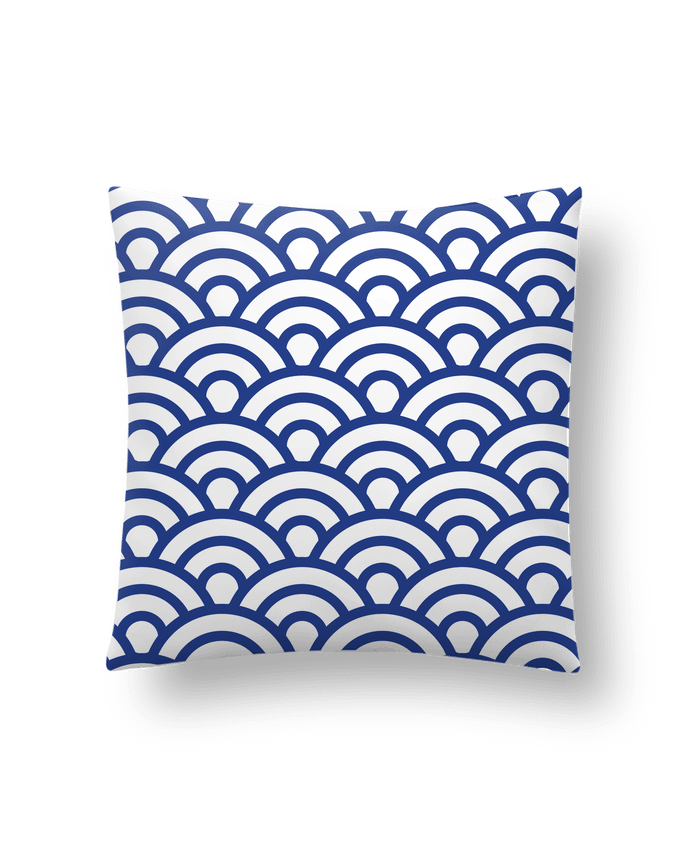 Cushion synthetic soft 45 x 45 cm Vagues japonaises by tunetoo