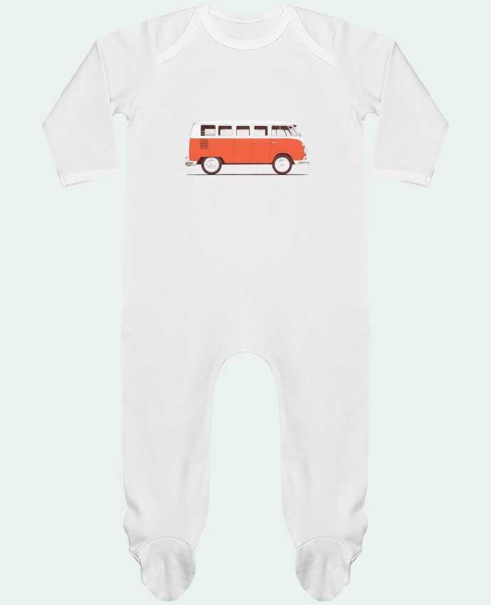Baby Sleeper long sleeves Contrast Red Van by Florent Bodart