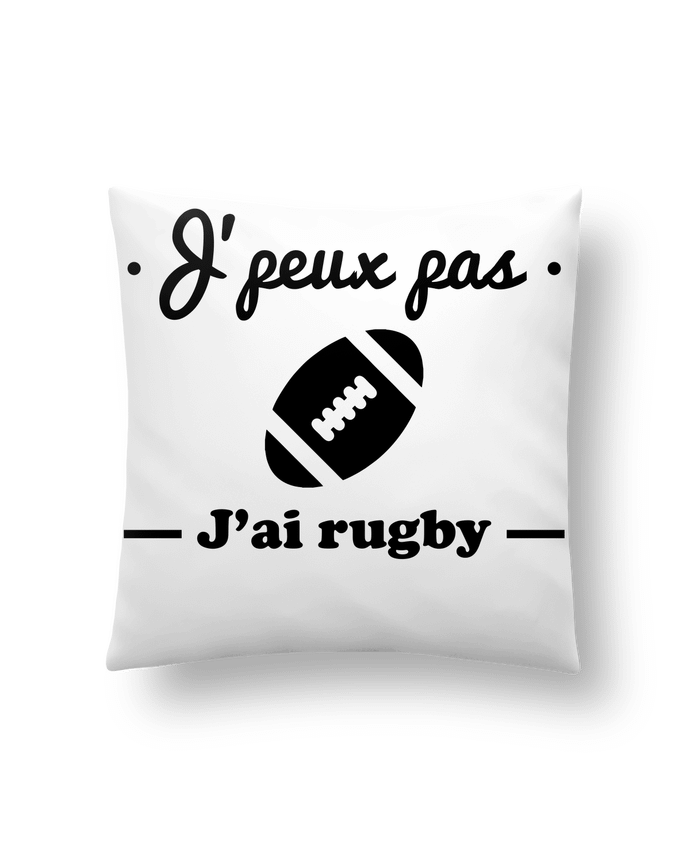 Cushion synthetic soft 45 x 45 cm J'peux pas j'ai rugby by Benichan