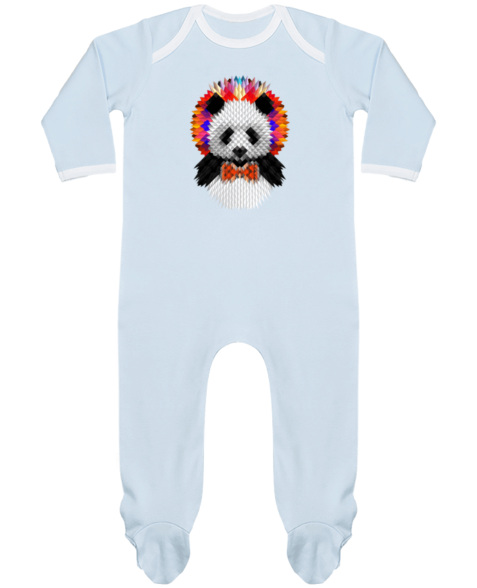 Pijama Bebé Manga Larga Contraste Panda por ali_gulec