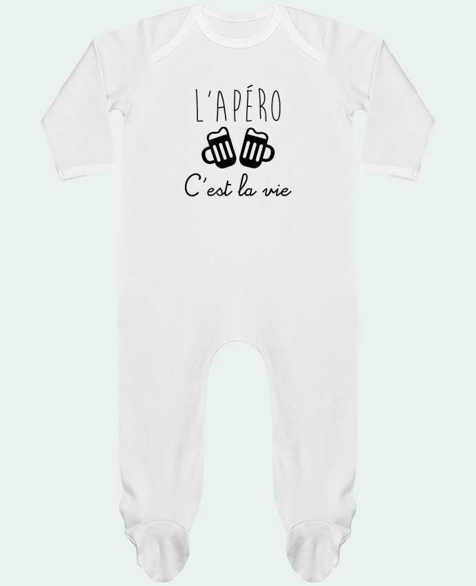 Baby Sleeper long sleeves Contrast L'apéro c'est la vie , humour , alcool , drôle by Benichan
