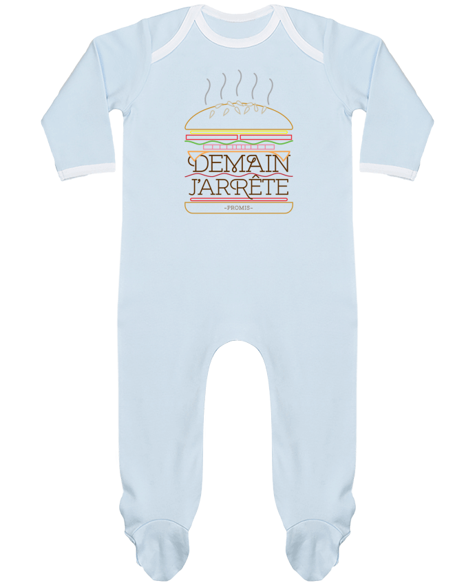 Body Pyjama Bébé Promis, j'arrête les burgers par Promis