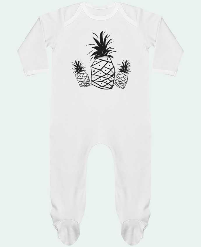 Baby Sleeper long sleeves Contrast CRAZY PINEAPPLE by IDÉ'IN