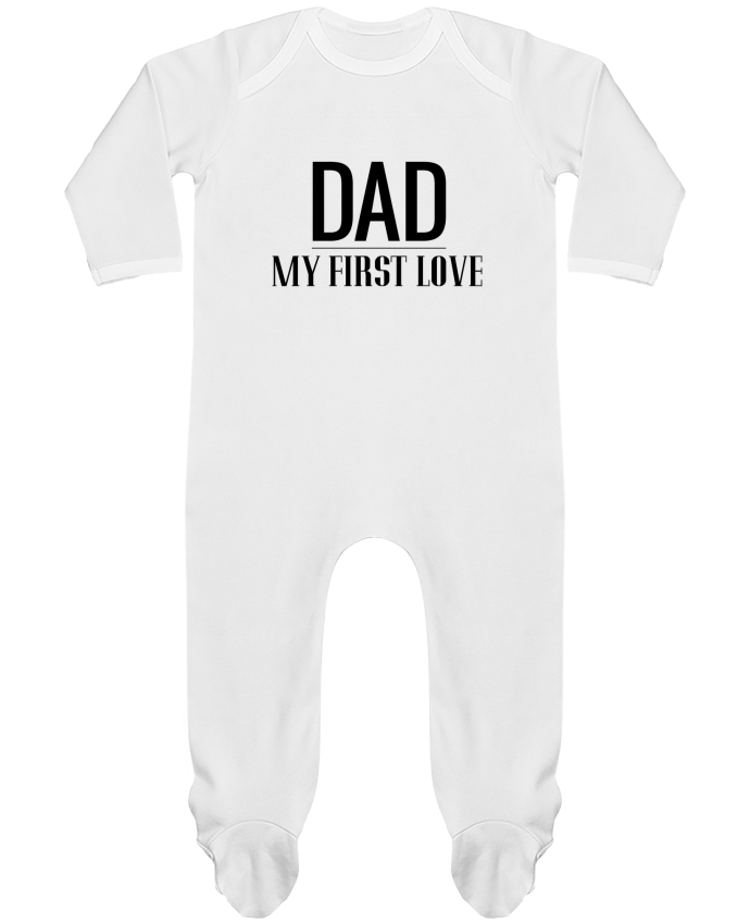 Baby Sleeper long sleeves Contrast Dad my first love by tunetoo