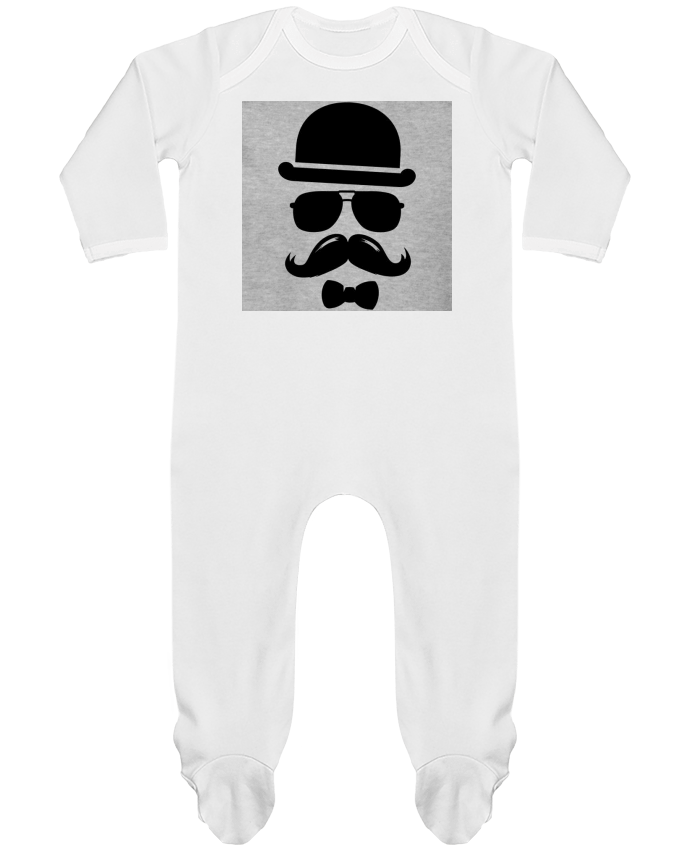 Baby Sleeper long sleeves Contrast Vetement moustache swag by Designer_TUNETOO