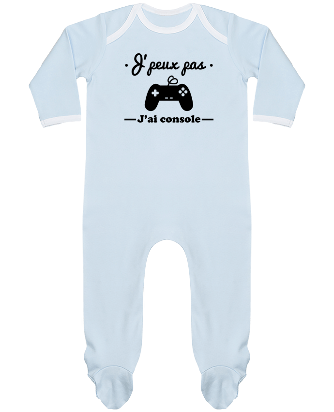 Baby Sleeper long sleeves Contrast J'peux pas j'ai console ,geek,gamer,gaming by Benichan