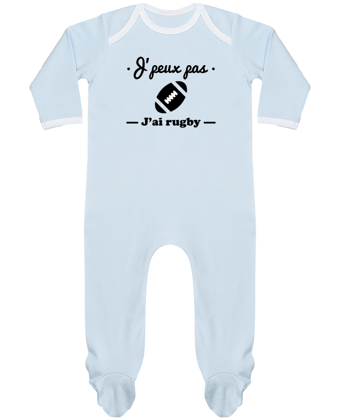 Baby Sleeper long sleeves Contrast J'peux pas j'ai rugby by Benichan
