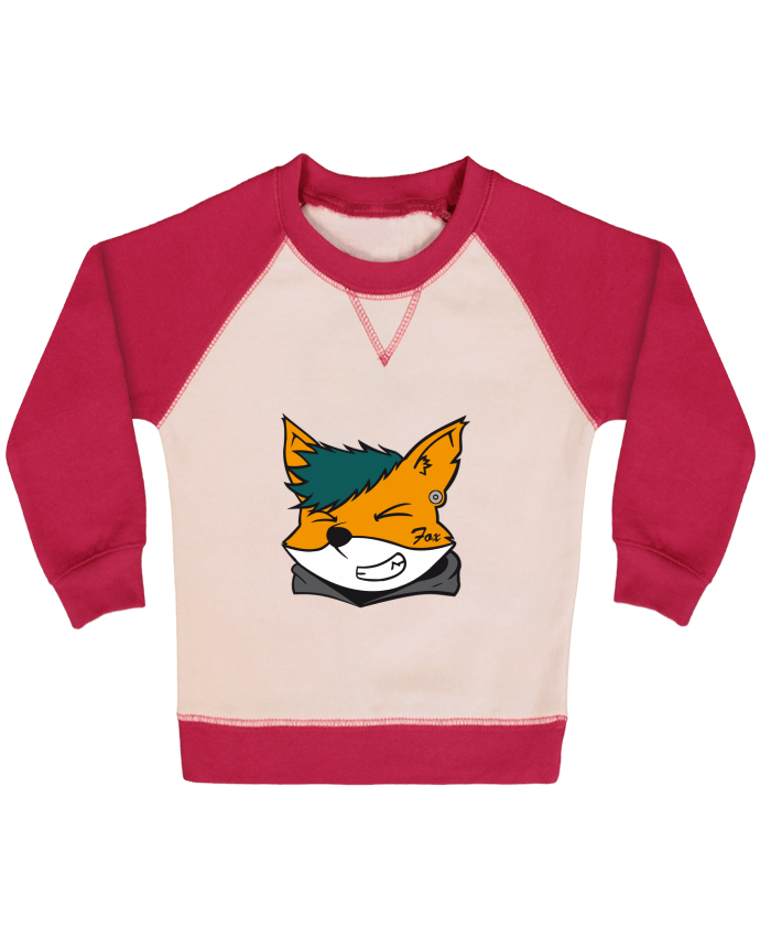 Sweatshirt Baby crew-neck sleeves contrast raglan [LOGO PERSONNALISABLE] FOX by Fox Le Sphinx