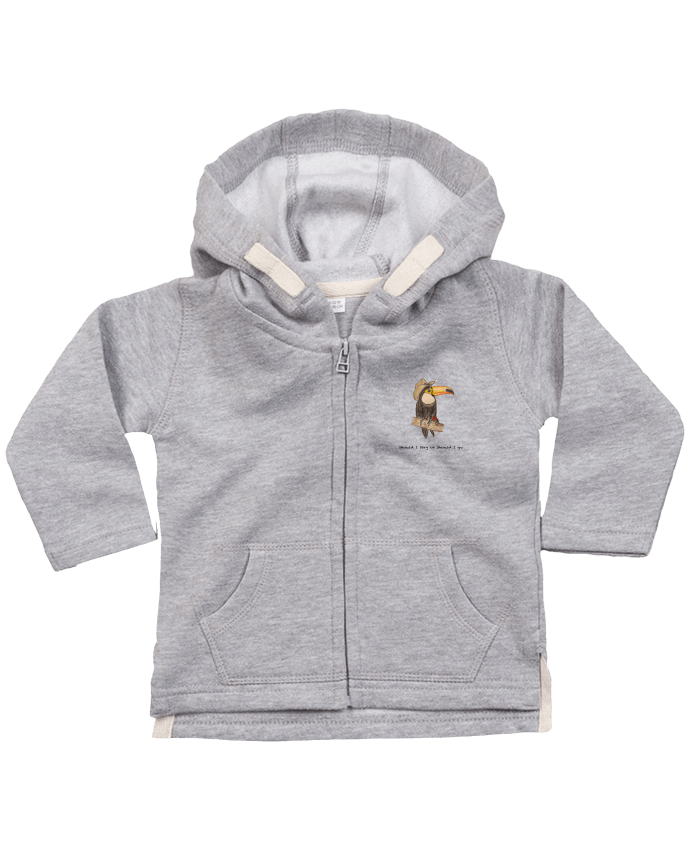 Hoddie with zip for baby TOUCAN by La Paloma