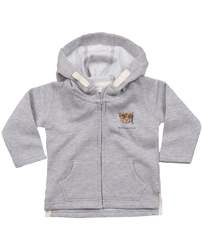 Hoddie with zip for baby THE SHOW MUST GO ON by La Paloma
