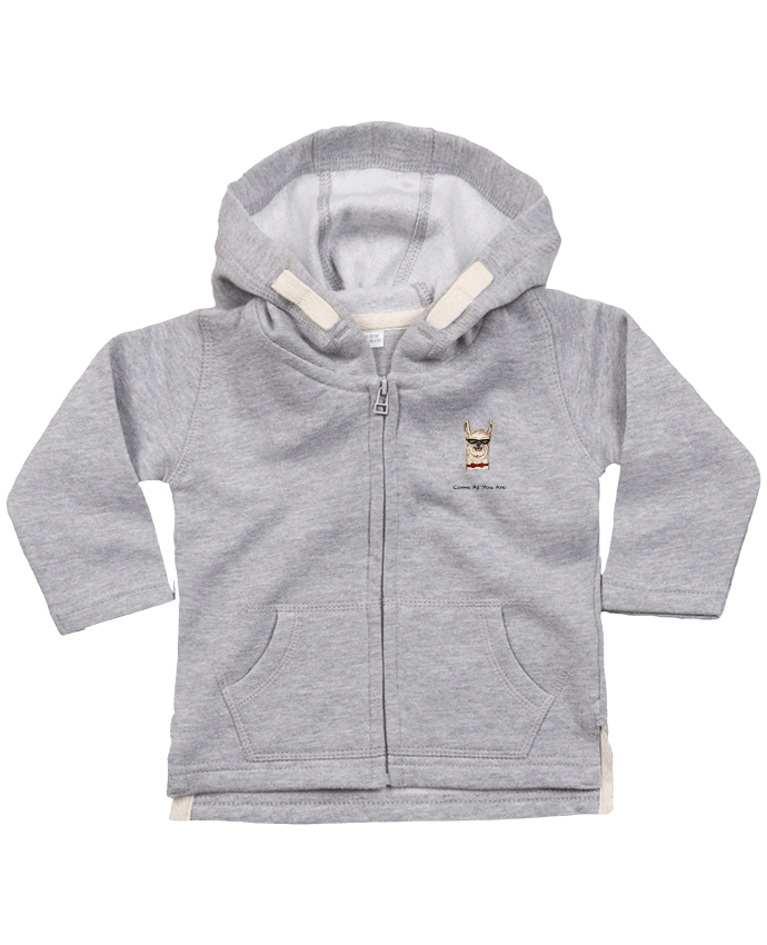 Hoddie with zip for baby COME AS YOU ARE by La Paloma