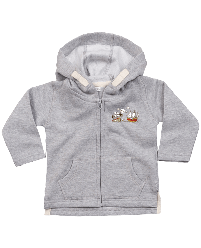 Hoddie with zip for baby Pirate by flyingmouse365