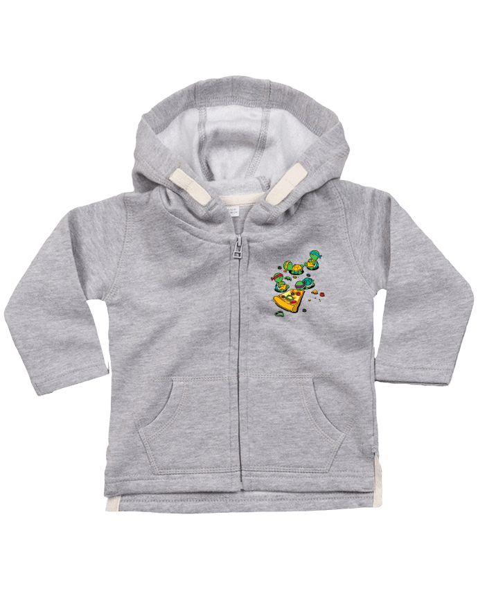 Hoddie with zip for baby Pizza lover by flyingmouse365