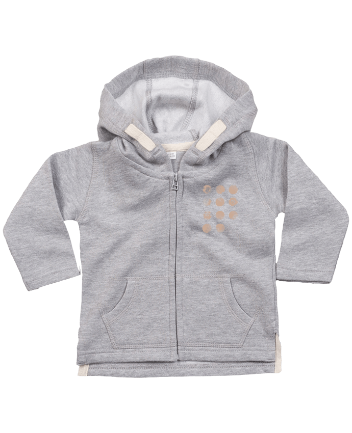 Hoddie with zip for baby Douze lunes by Florent Bodart