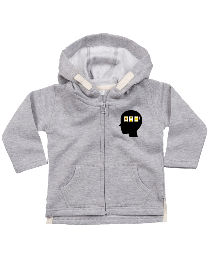 Hoddie with zip for baby Mood of the day by flyingmouse365