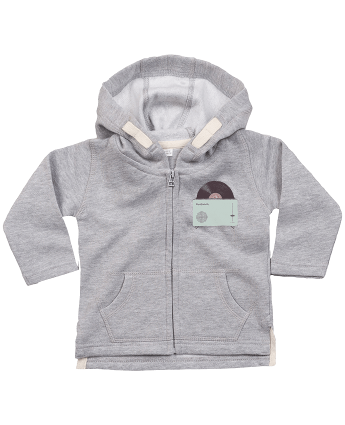 Hoddie with zip for baby High Fidelity by Florent Bodart