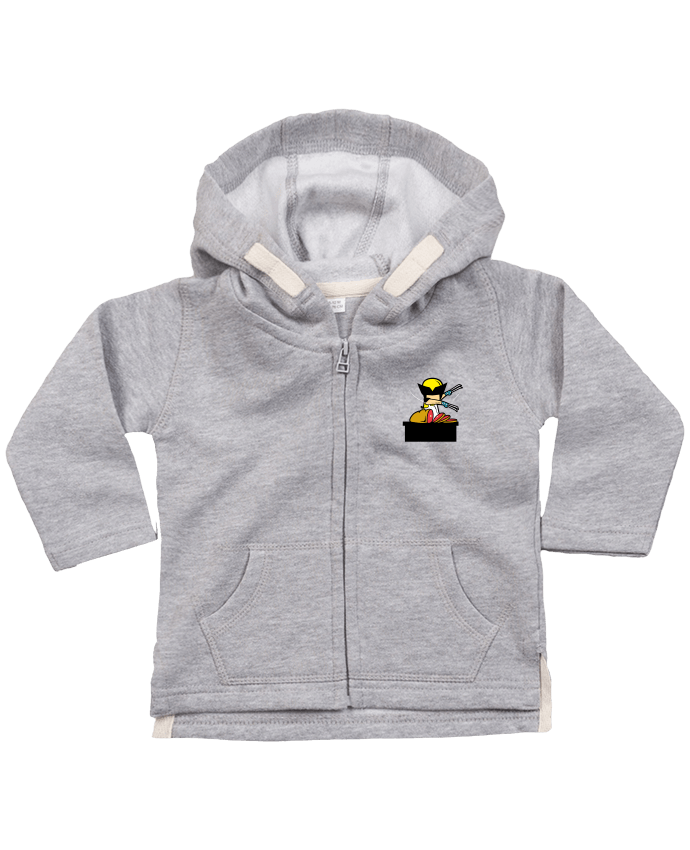 Hoddie with zip for baby Meat Shop by flyingmouse365