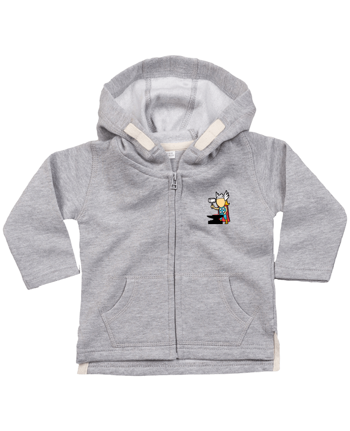 Hoddie with zip for baby Metal Factory by flyingmouse365