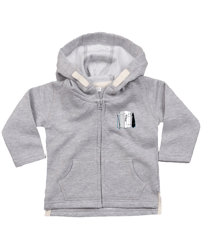 Hoddie with zip for baby Shower Time by flyingmouse365