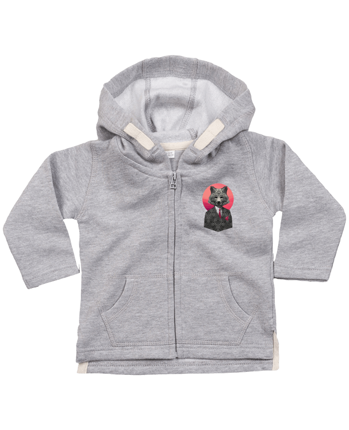 Hoddie with zip for baby Very Important Fox by ali_gulec