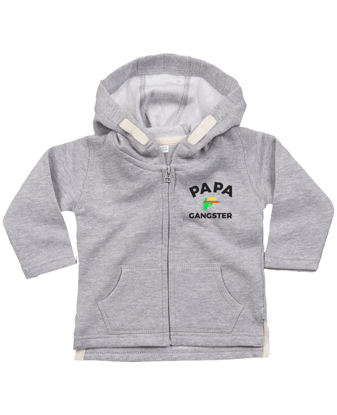 Hoddie with zip for baby Papa Ganster by Ruuud