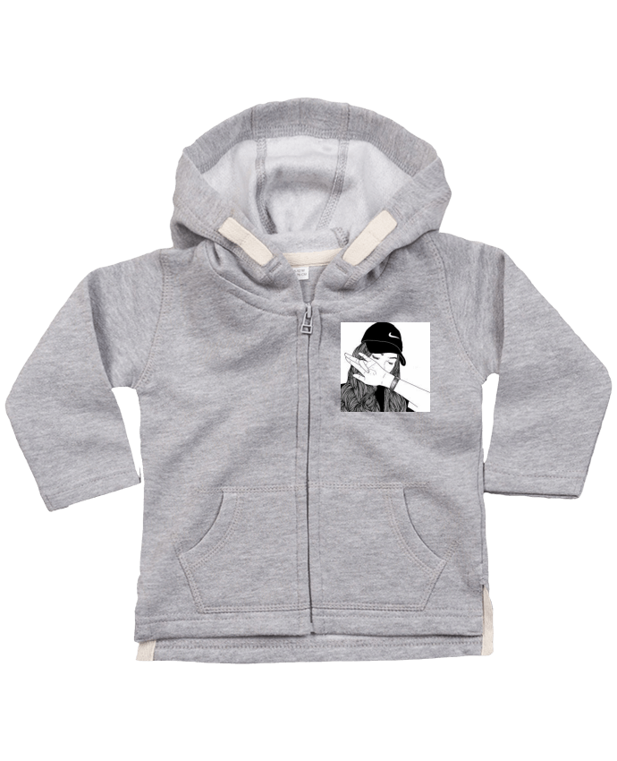 Hoddie with zip for baby Vetement avec motif dab pour fille by Designer_TUNETOO