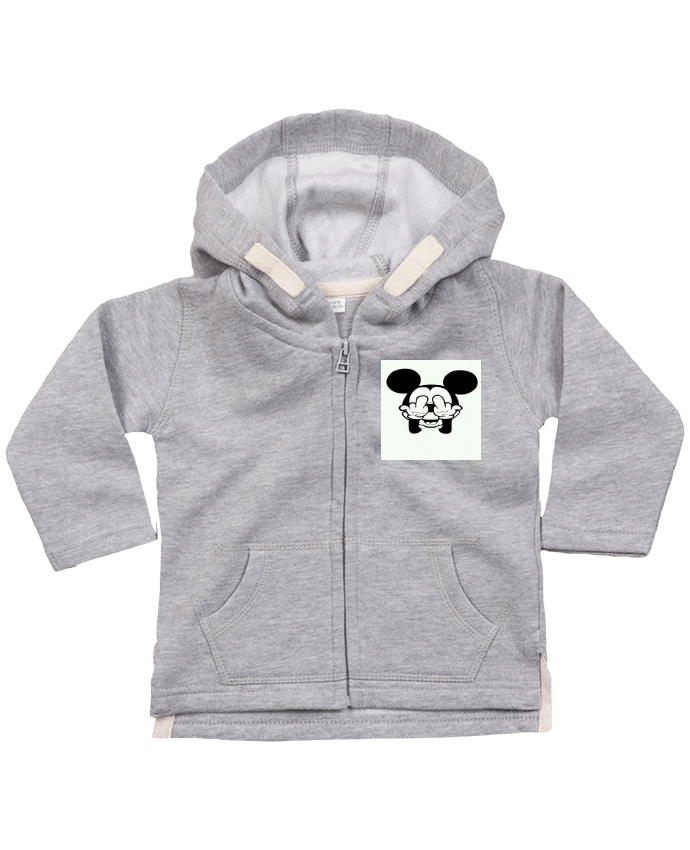 Hoddie with zip for baby Vetement mickey doigt d'honneur by Designer_TUNETOO